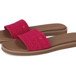 Rothy’s "The Slide" Rouge Pink Knit Comfort Slip-On Sandals Women’s sz 6.5